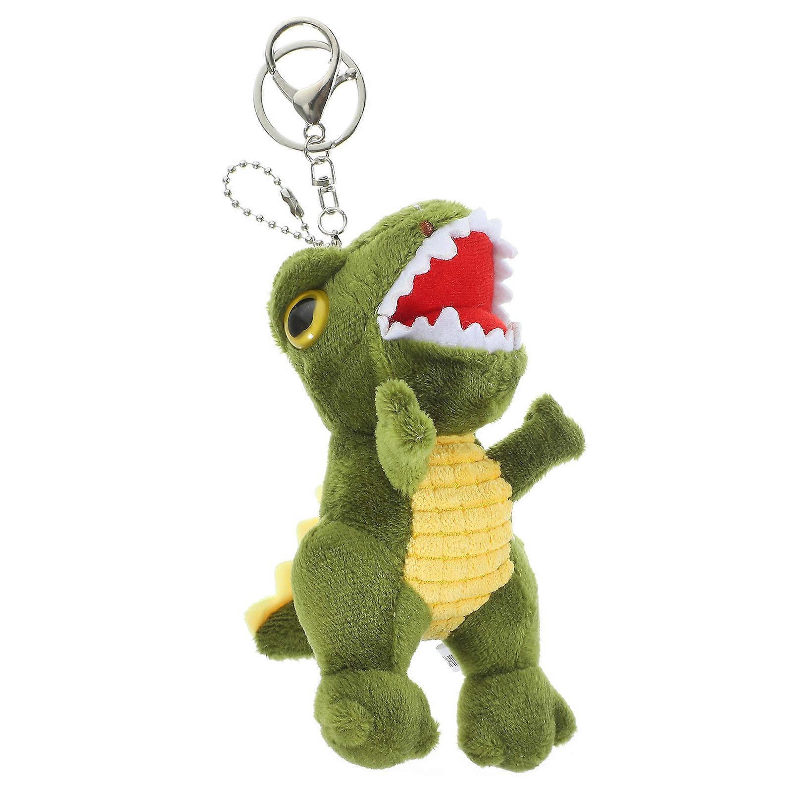 Dinosaur Key Holder Plush Dinosaur Keychain Pendant Boys Everyday Use Green 15X9X7CM Keychain 1Set