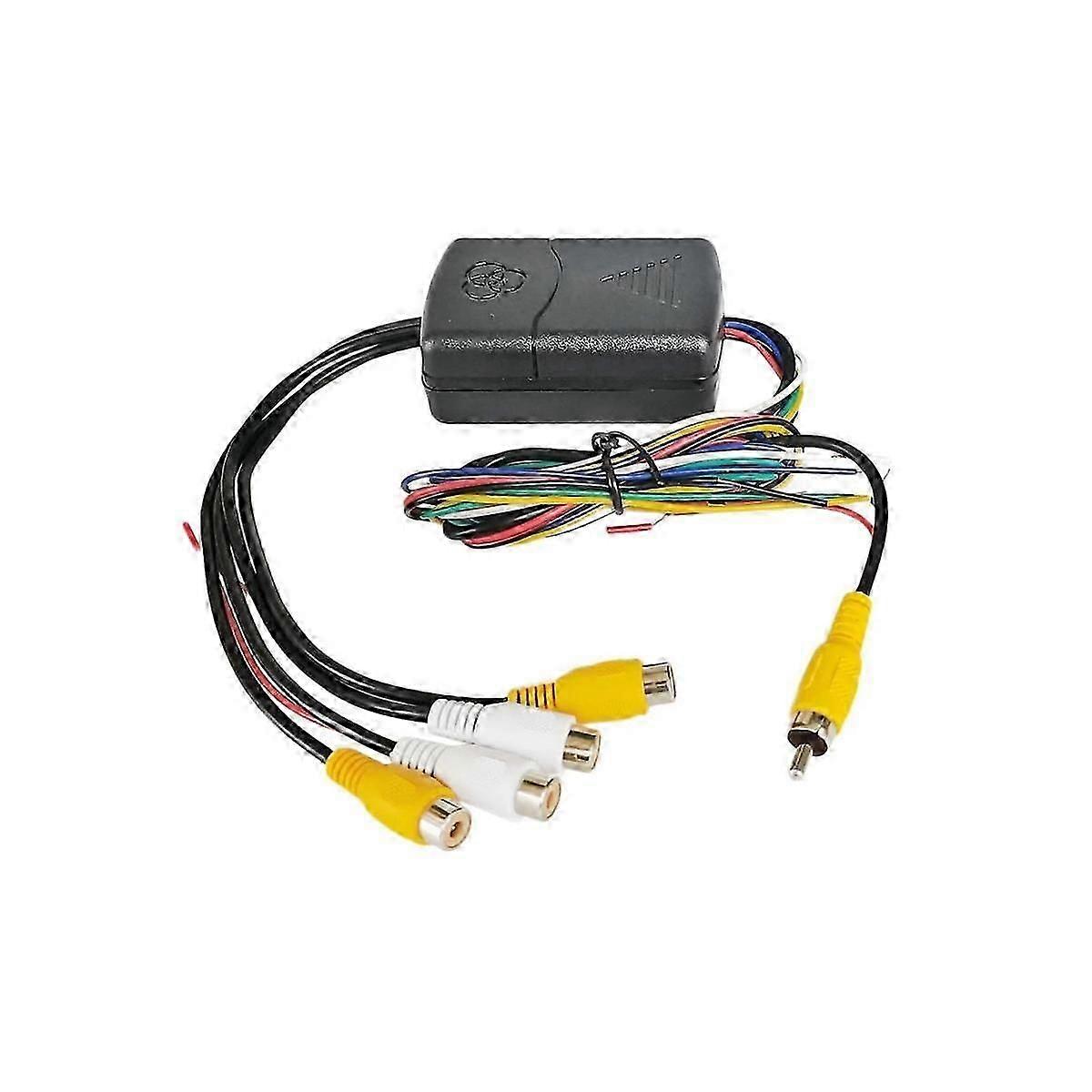 4 Cameras in 1 Video Control Combiner Channel Converter Box for Car Driving System Front Rear Left