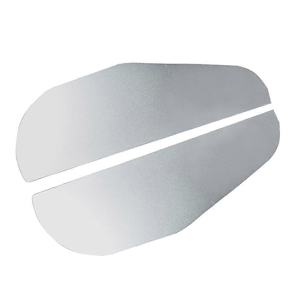 Rain Eyebrow Shields For Car Rearview Mirror Visor Aluminium Alloy Rectangular Elegant Style 2Pcs