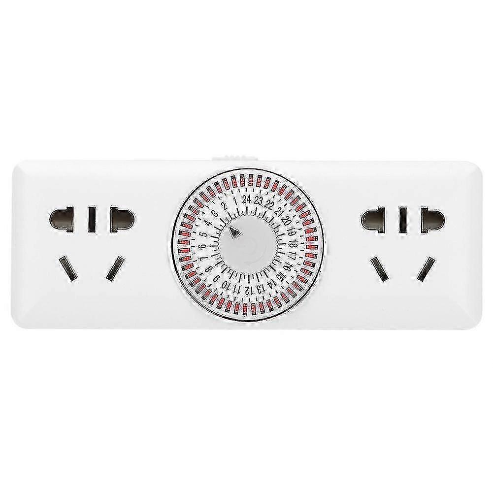 AU 250V Energy Saving Socket Timer Switch Outlet 24 Hour Dual Plug in Mechanical Electrical Program