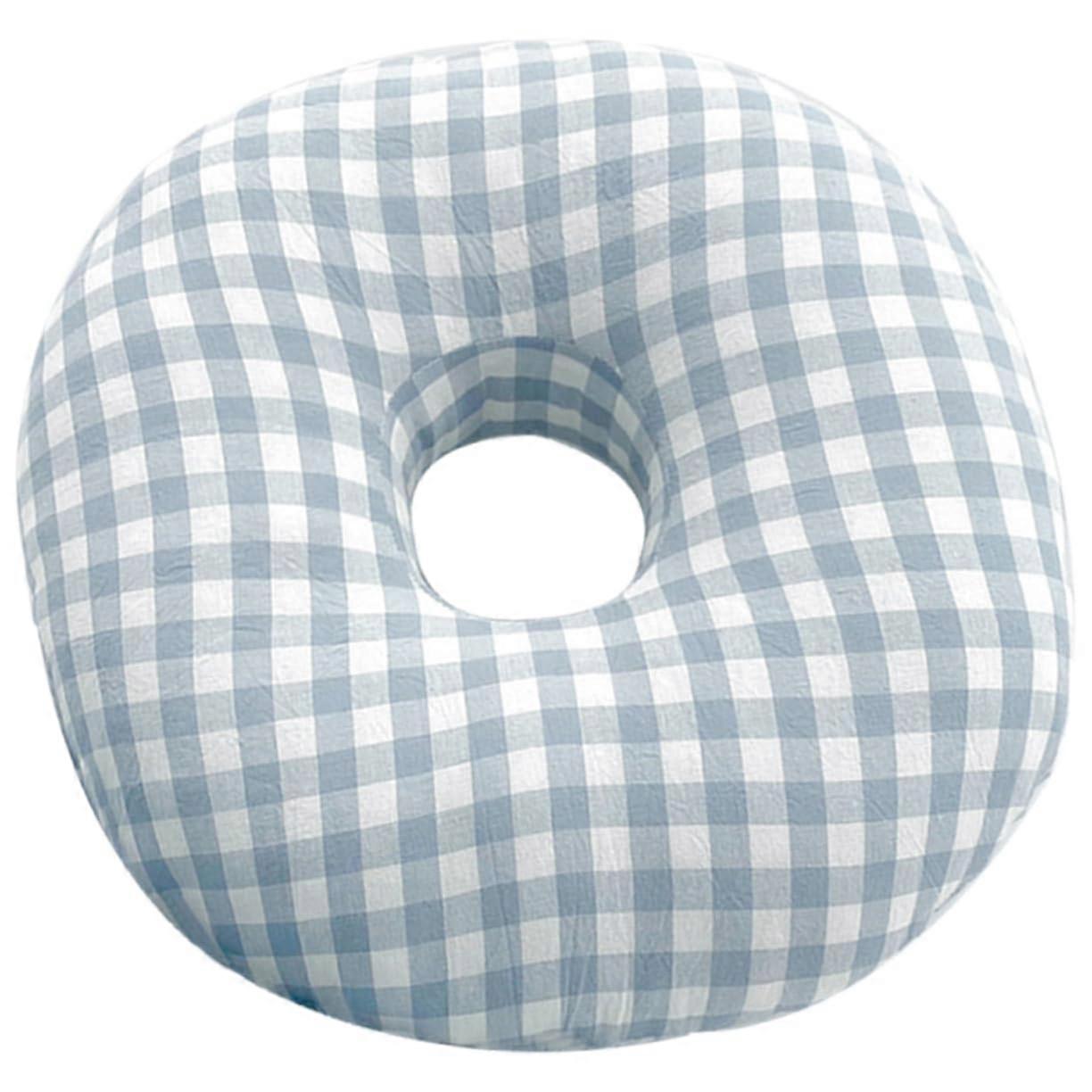 Ear Piercing Pillow Ergonomic Sleep Aid Pain Relief Skin-Friendly Blue Design for Side Sleepers and Piercing Users