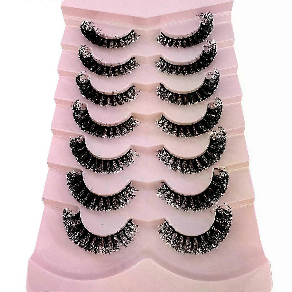 7 paires de cils moelleux DD Curl Strip Pack pour certaines marques