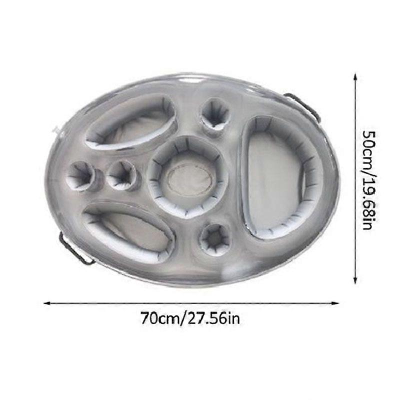 New Inflatable PVC Water Ice Bar Self-service Ice Tray Party Floating Portable Drink Holder Porous Coaster Tray