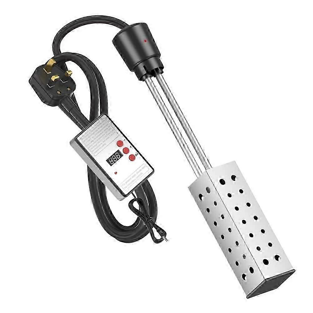 Electric immersion water heaters, barrel water heaters, portable heaters with thermostat automatic shutoff