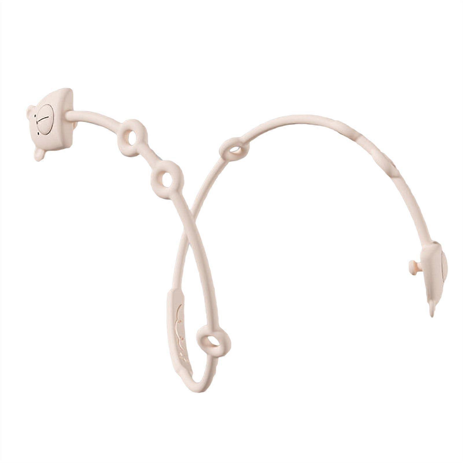 Cup Catcher, Pack of 2 Pram Chain Toy Dummy Box for Pram Chair Car Seat Dummy Chain Drinking Cup Holder Strap Dummy Chain Clip (Beige)