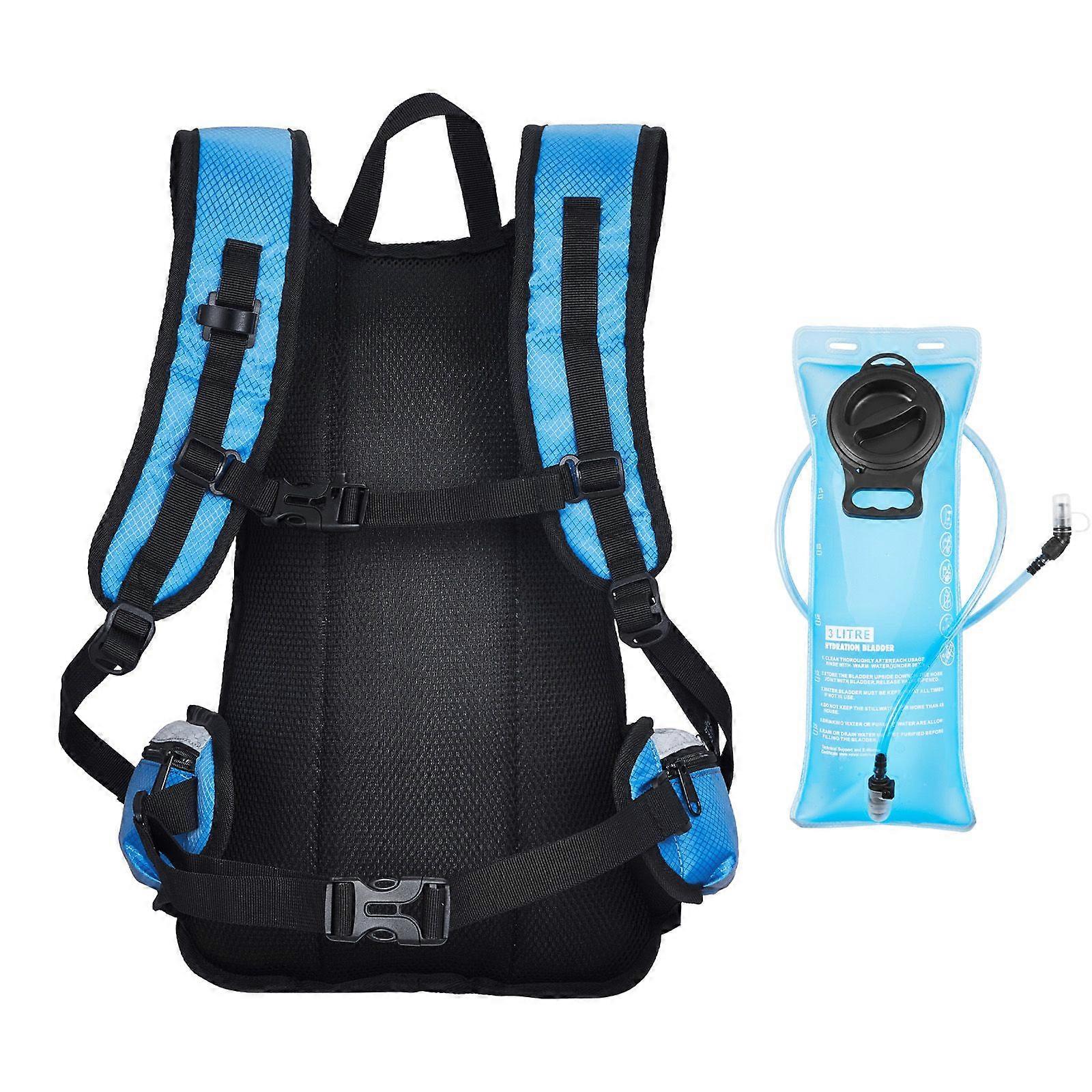 Mochila de hidratação, mochila de hidratação isolada de 15L com bexiga de água TPU de 3L, mochila de água para caminhadas com armazenamento