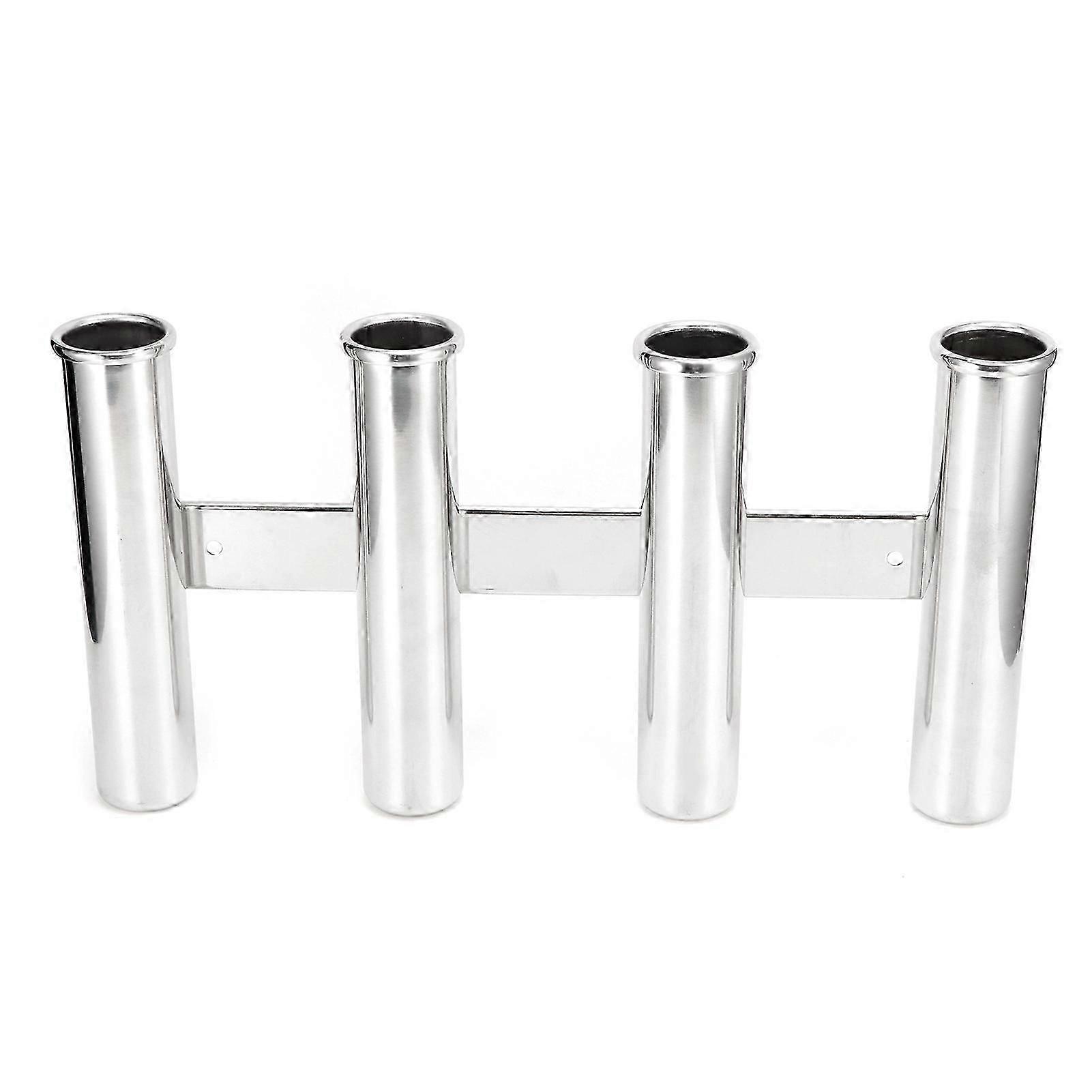 حامل قضيب الصيد 4 رفوف أنبوب مثبتة عموديا أجهزة الفولاذ المقاوم للصدأ لقارب اليخوت البحرية