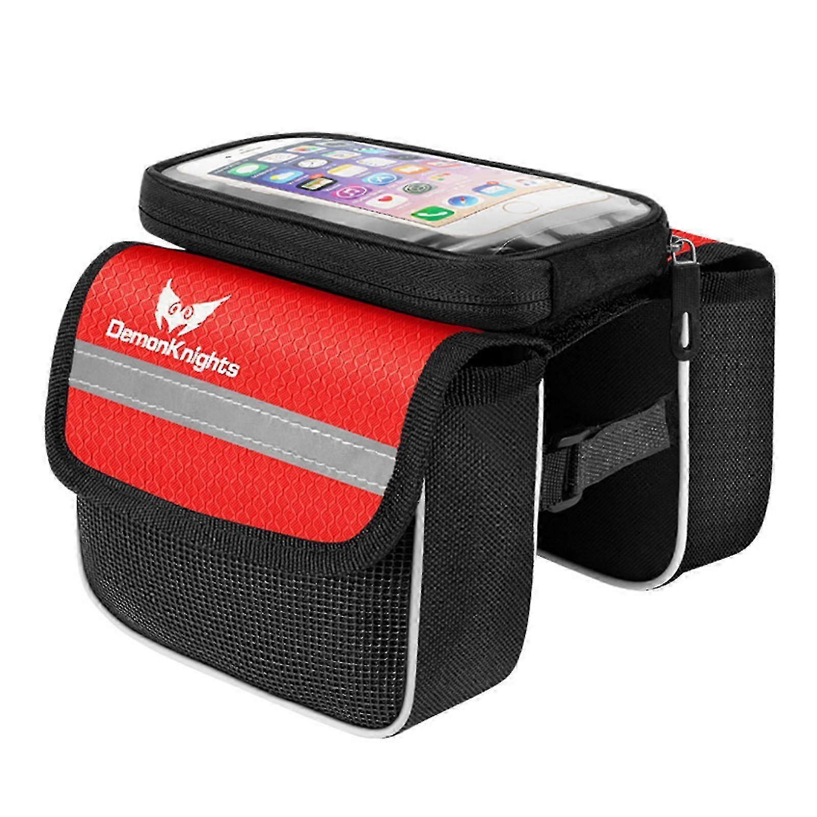 Bicycle Bag Quick Installation Double Side Pockets Touchable Detachable Storage for Bikes Accessories
