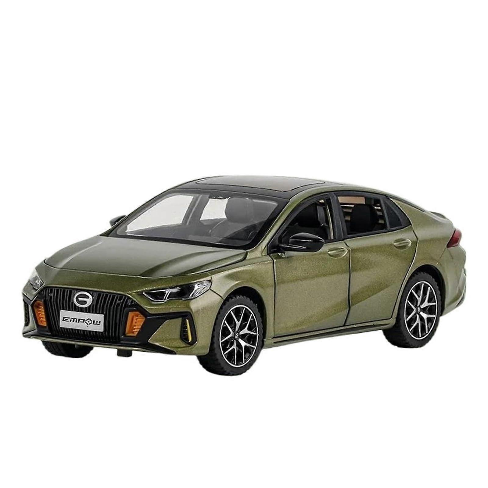 55 Coupe Miniature Model Car 1:24 Scale Die-Cast Metal with Sound and Lights Green Color Original Replica