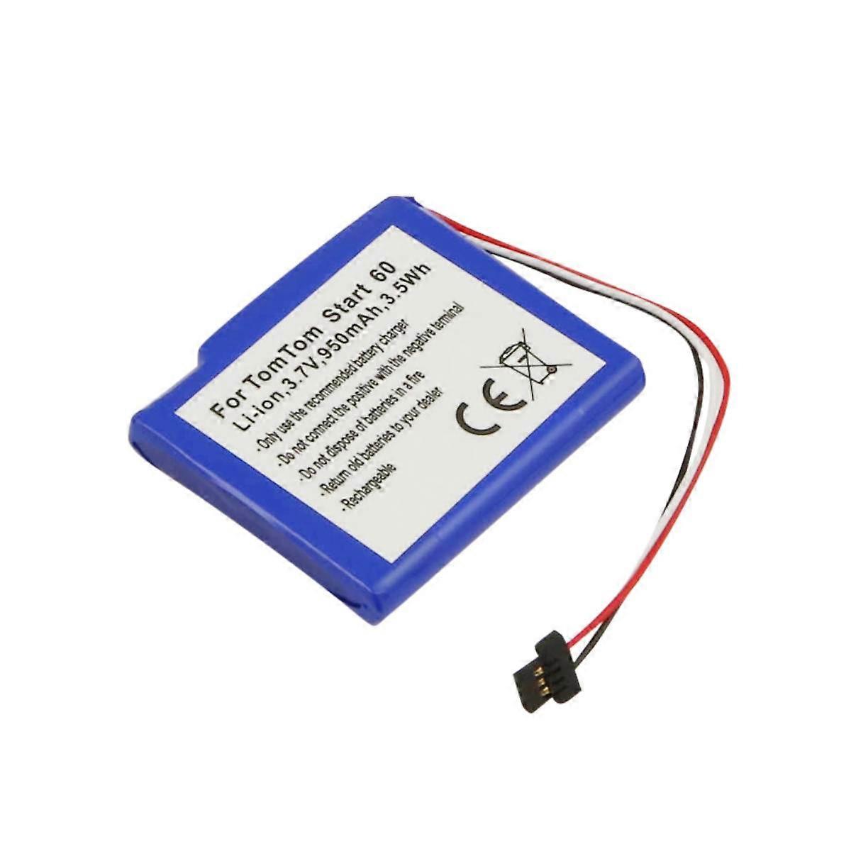 Replacement battery for GPS TomTom Start 60 3.7V 950mAh Li-ion, Blue