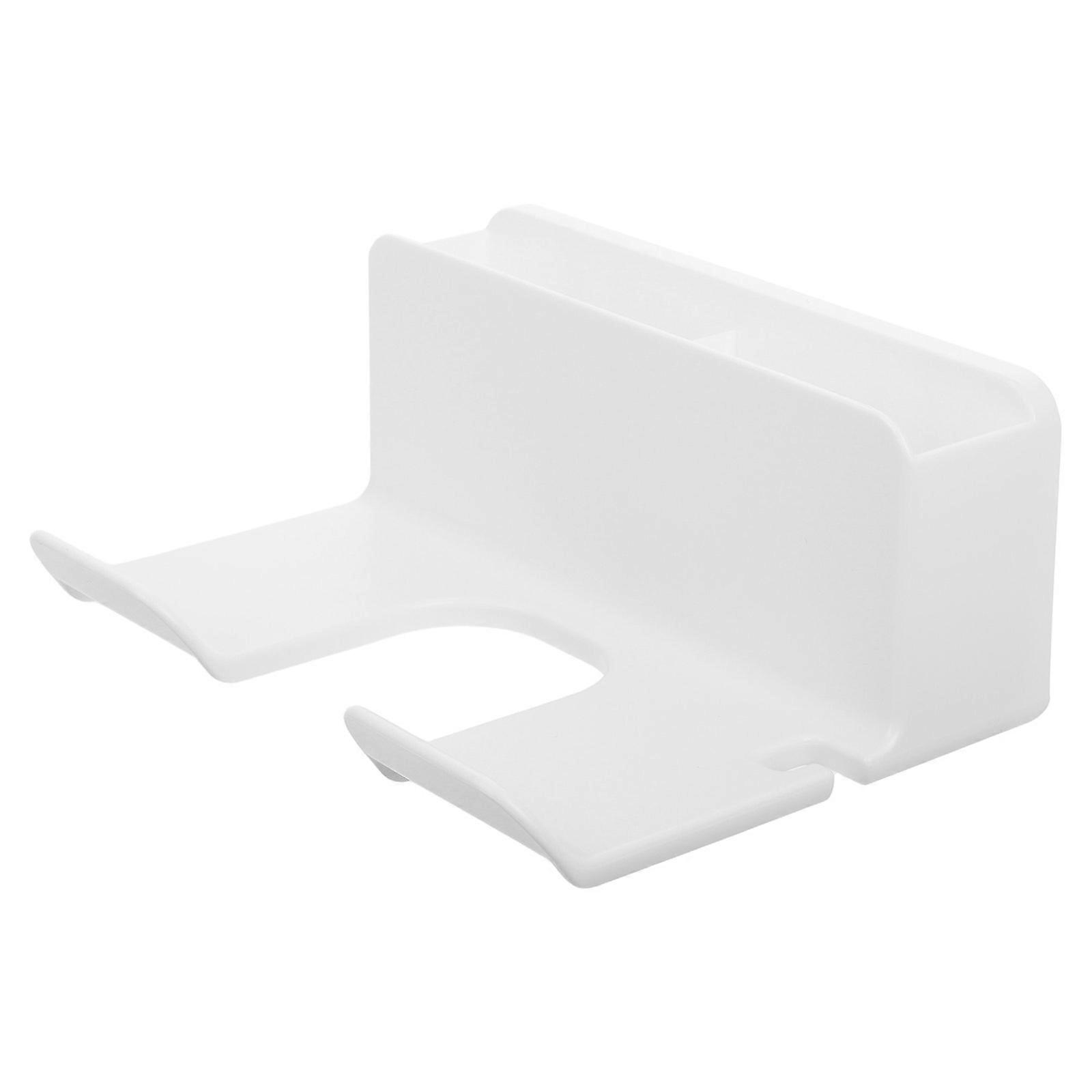 Hairdryer Rack Blow Dryer Storage Bathroom Use Wall Mounting Plastic Rectangular Modern 1Set
