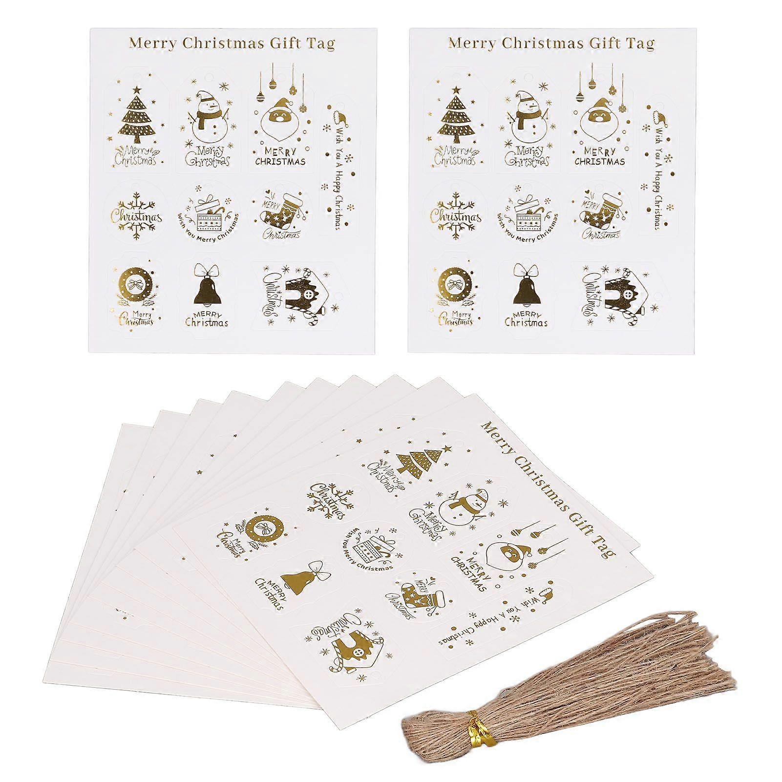 2025 Ultimo modello 200 pezzi Etichette regalo di Natale Multi grafico spesso fai-da-te