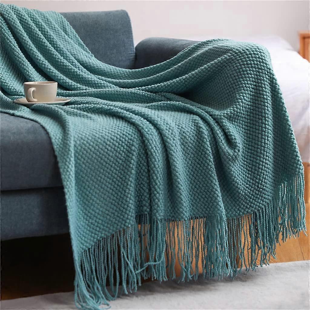 Sofa Blanket Cover Pineapple Grid Soft Throw Blanket 130x230cm for Office Nap Fall Winter Air Conditioning