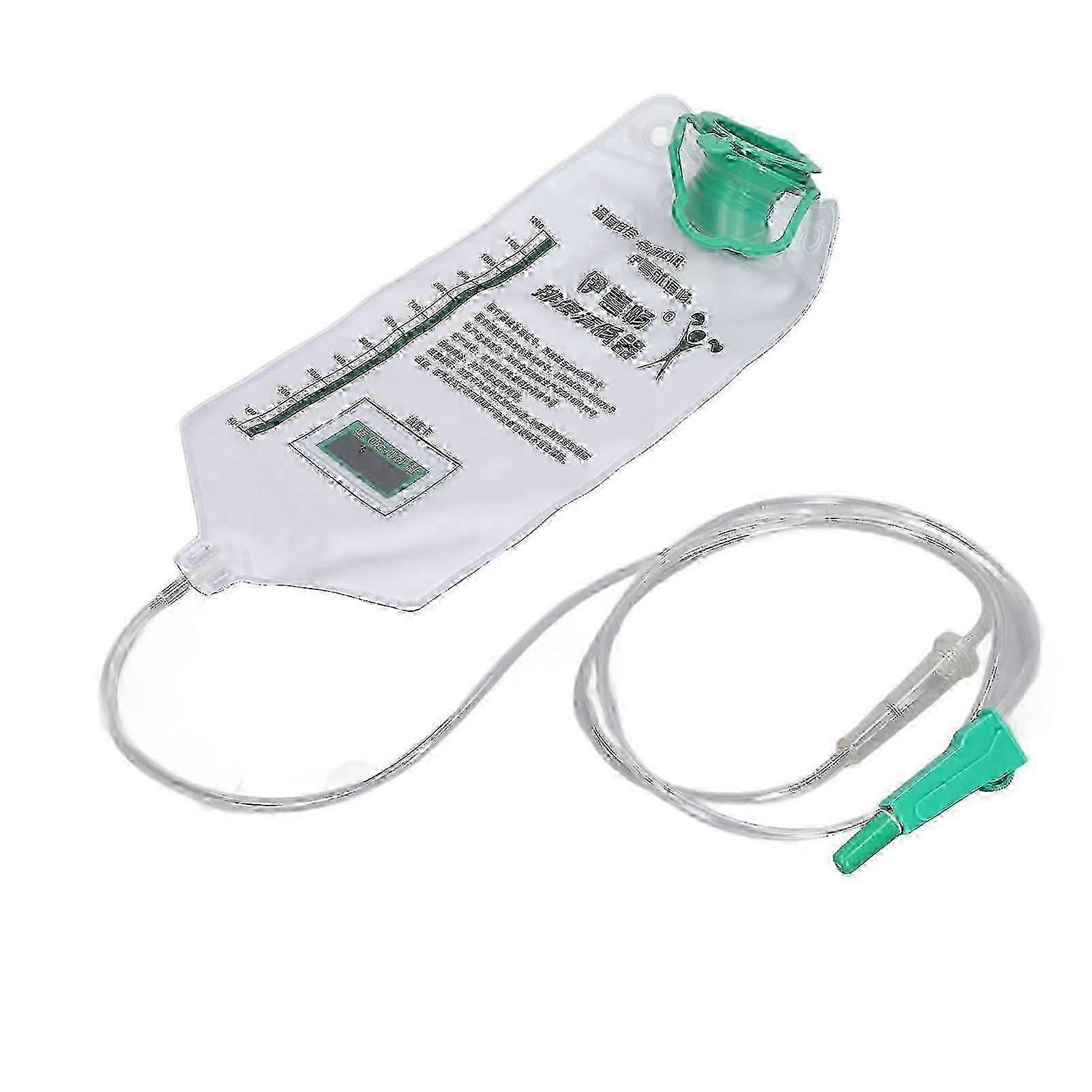 Enema Bag Kit Reusable Large Capacity Home Enema Bag For Colon Cleaning 1200ml With 10 Tube Head