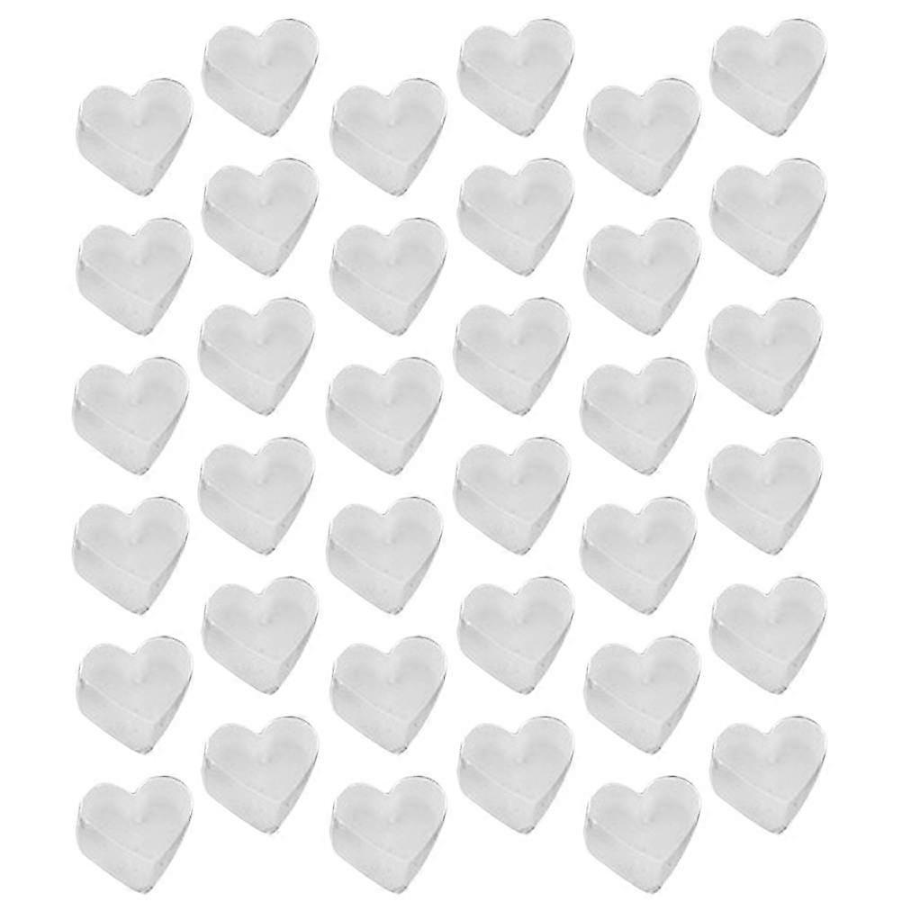 Ear Accessory Clear Silicone Earring Backs for 100Pcs Heart Shaped Backs