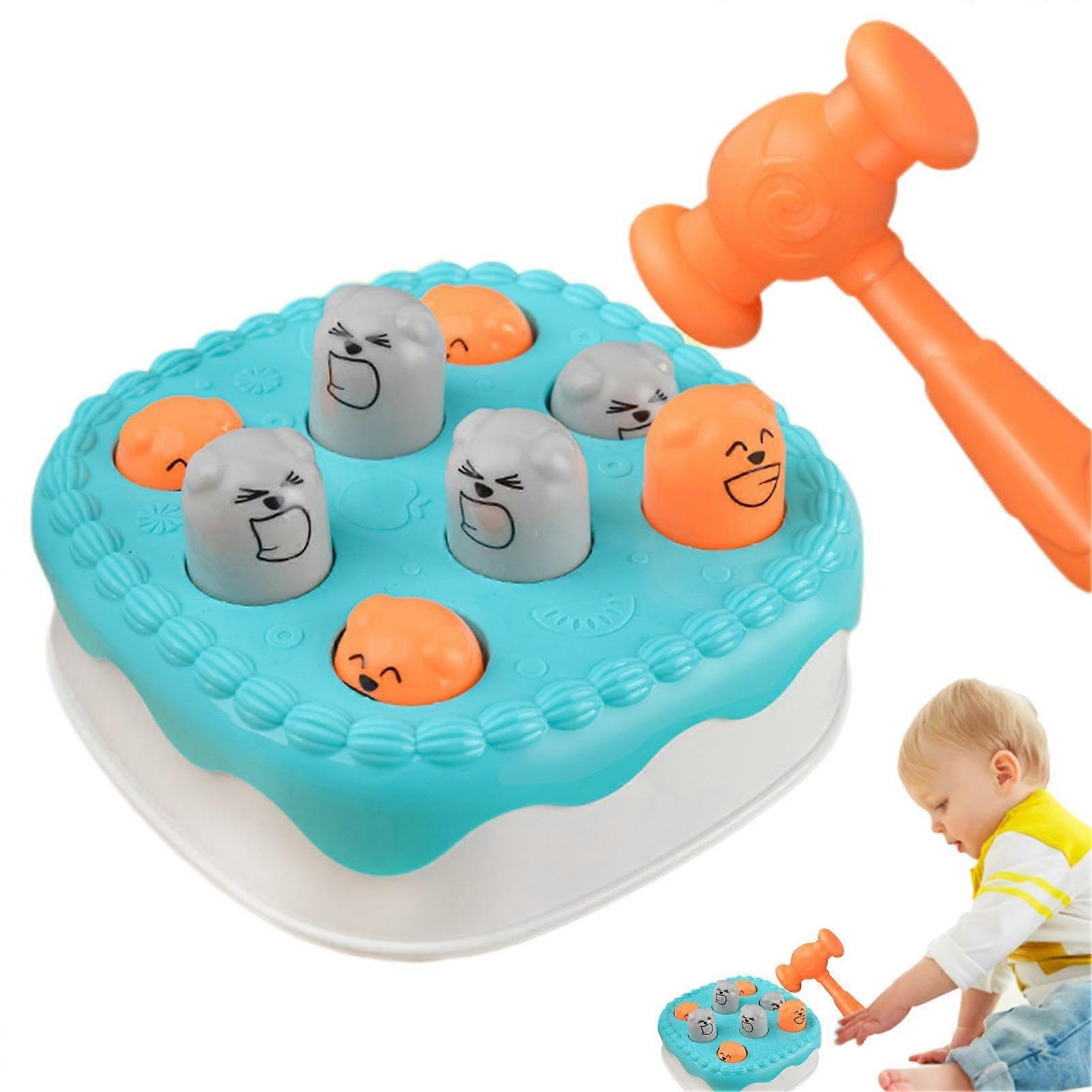 Whack Mole Game, Hammer Toy for Cake Mould Interactive Toy for Child Development Blue