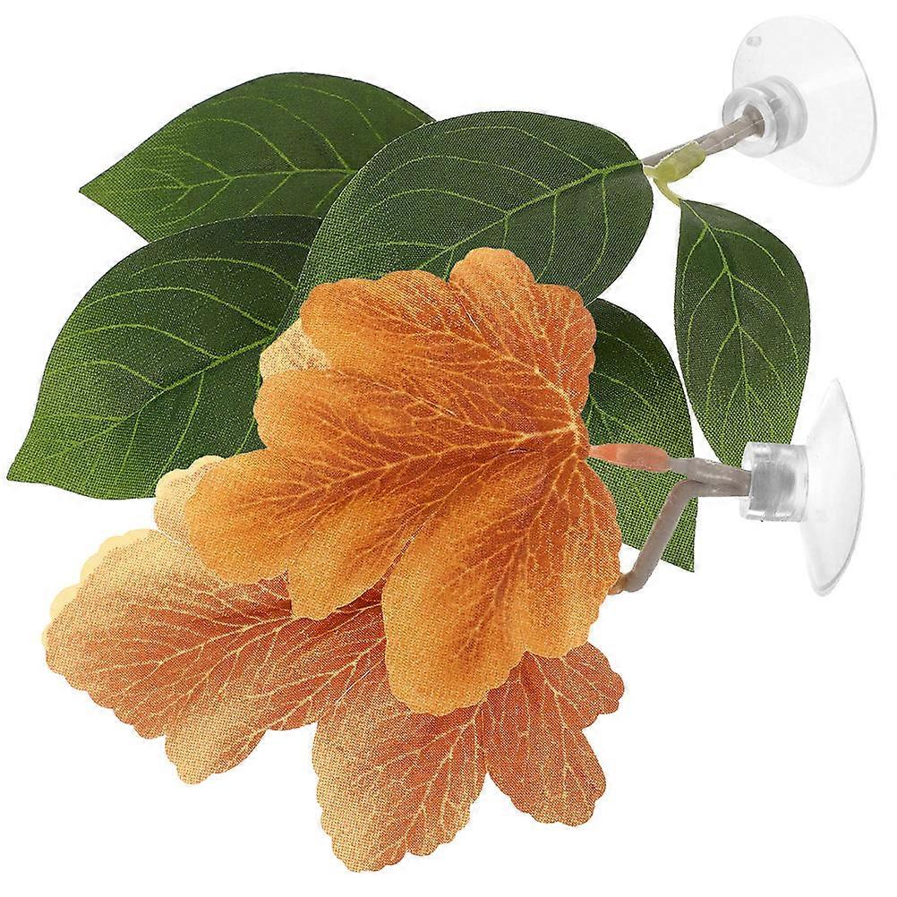 Fish Tank Landscaping Betta Fish Bed Naturalistic Leaf Shape Spawning Support 2Pcs