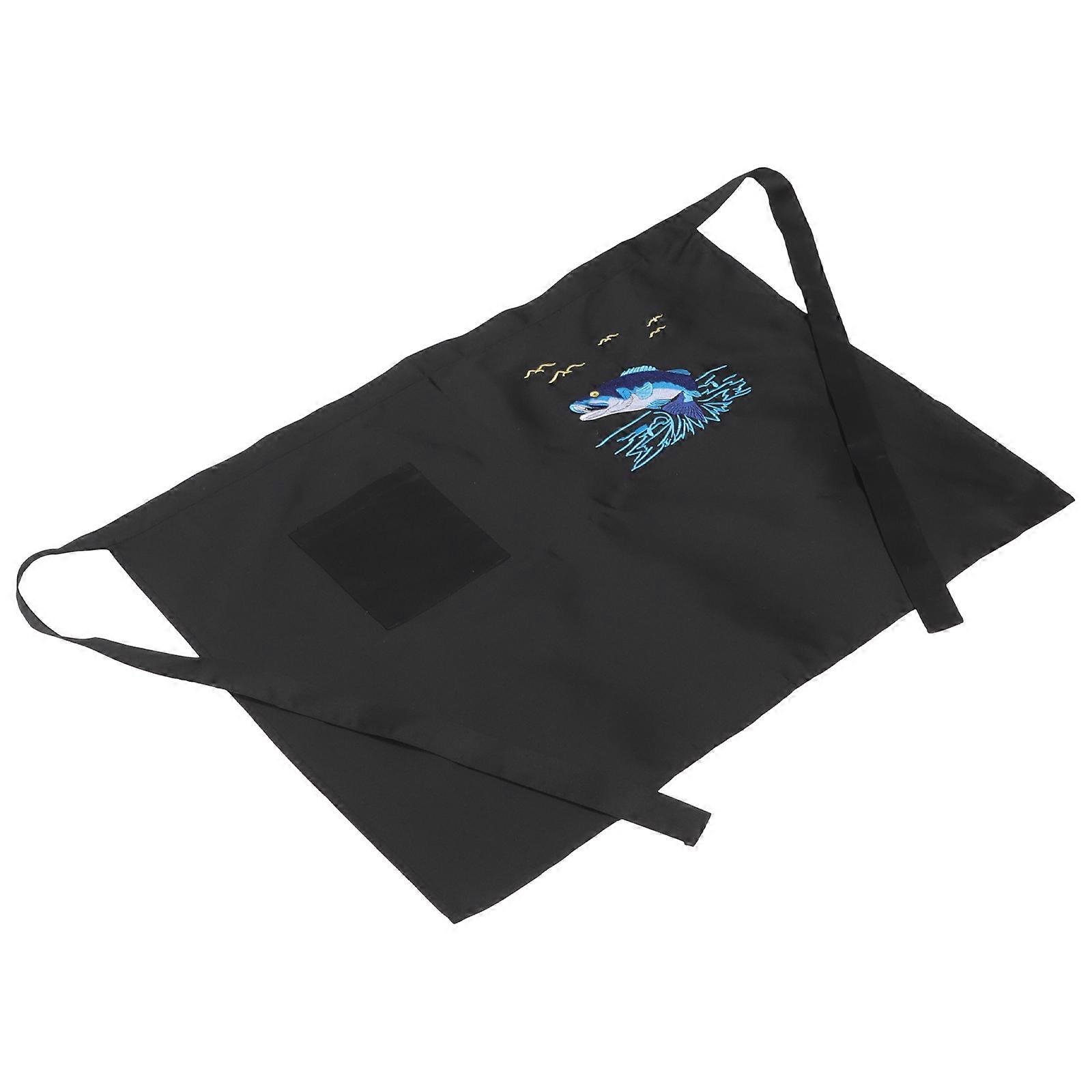 Chef Waist Apron Professional Design for Restaurant Use Black 242x60cm Durable 1Pack
