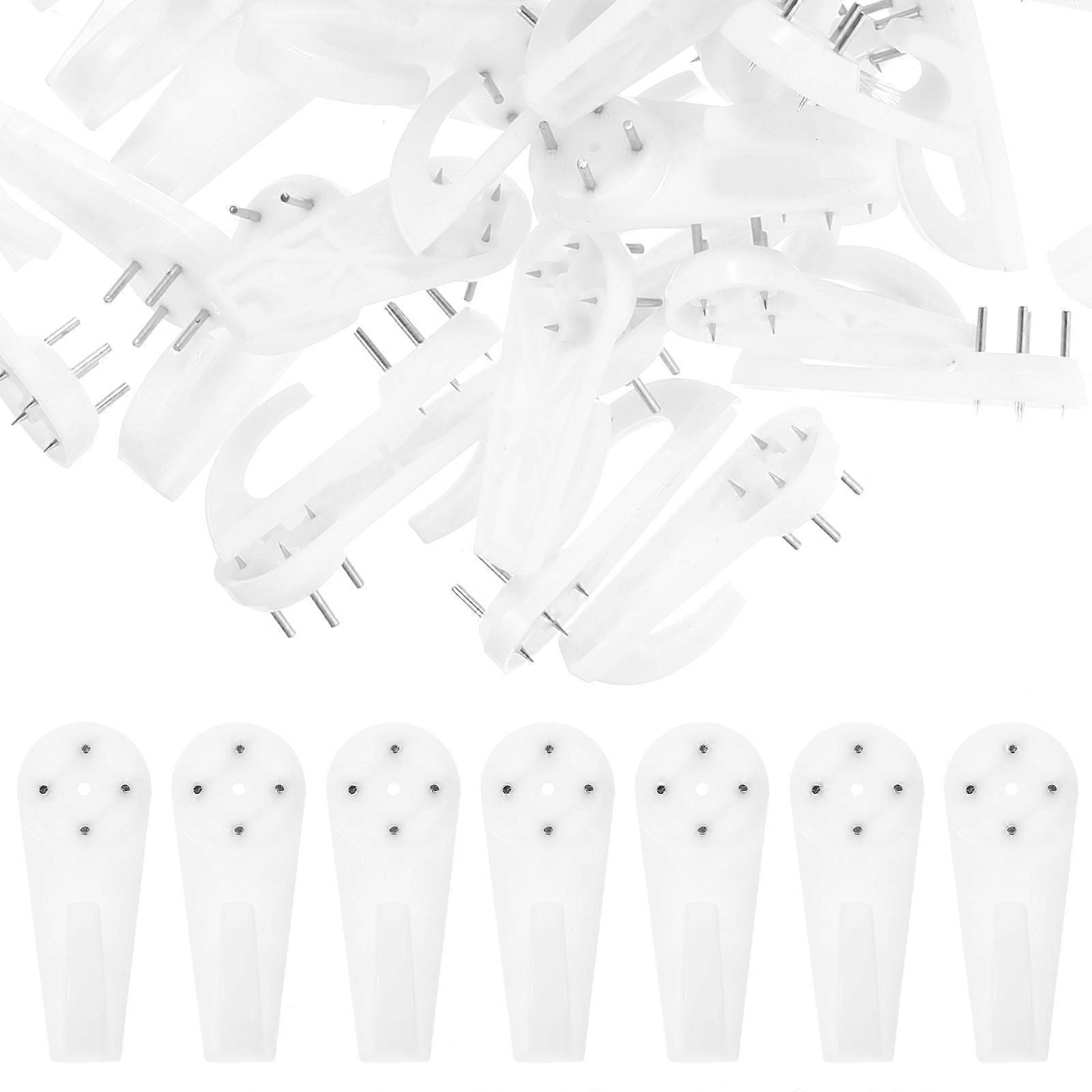 Invisible Nails Non-Marking Wall Hook Plastic Material Hanging Pictures 5X1.5cm Leaves No Trace 100Pcs