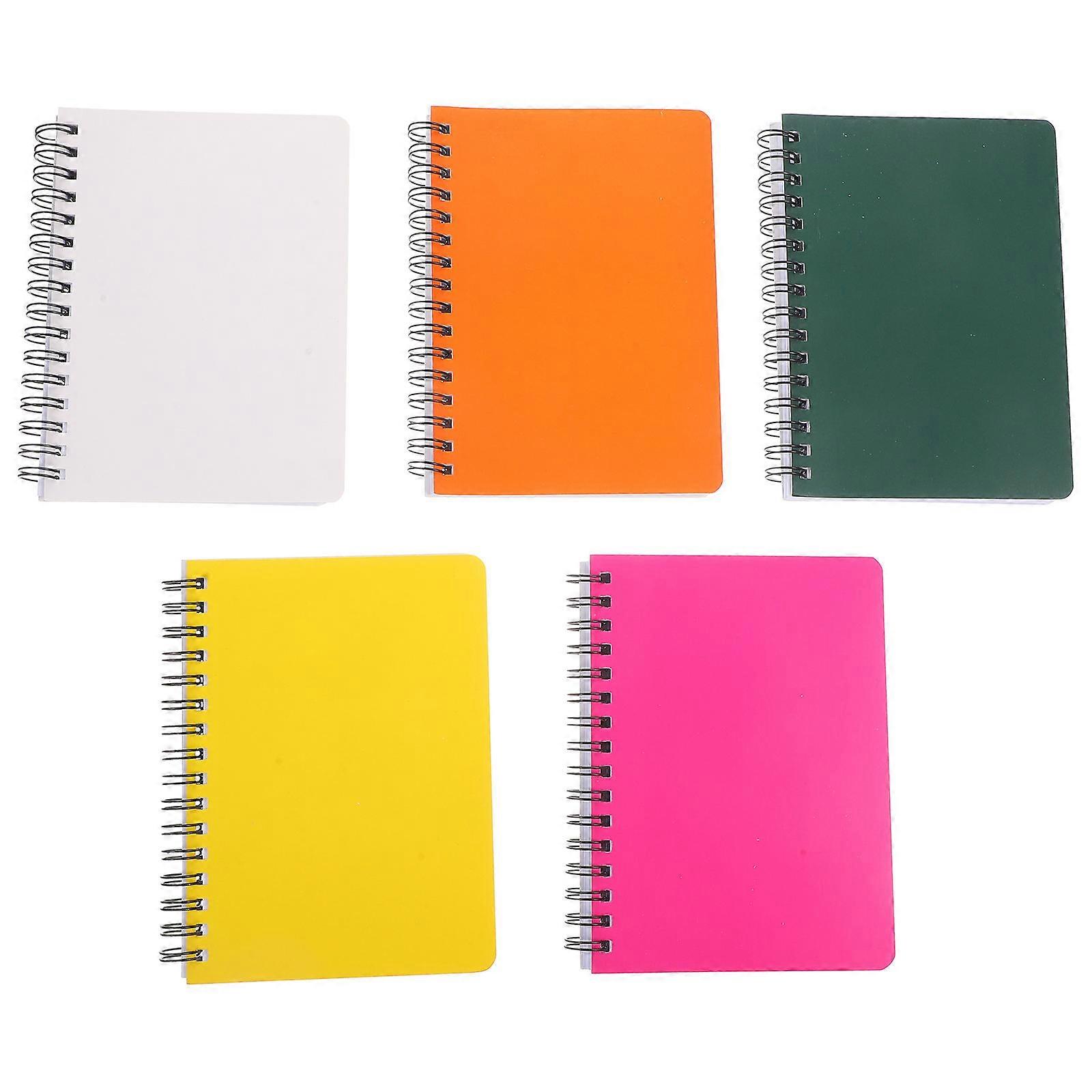 5pcs Spiral Notebooks Multi Use Coil Notepad for Work, School, and Planning – Cover for Students and Office Staff – Assorted Colors