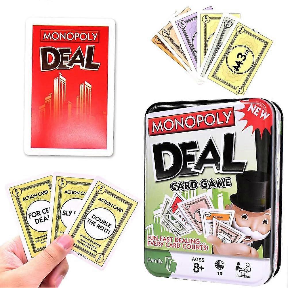 Monopoly Deal Card Game for Children and Families with 110 Cards (A)