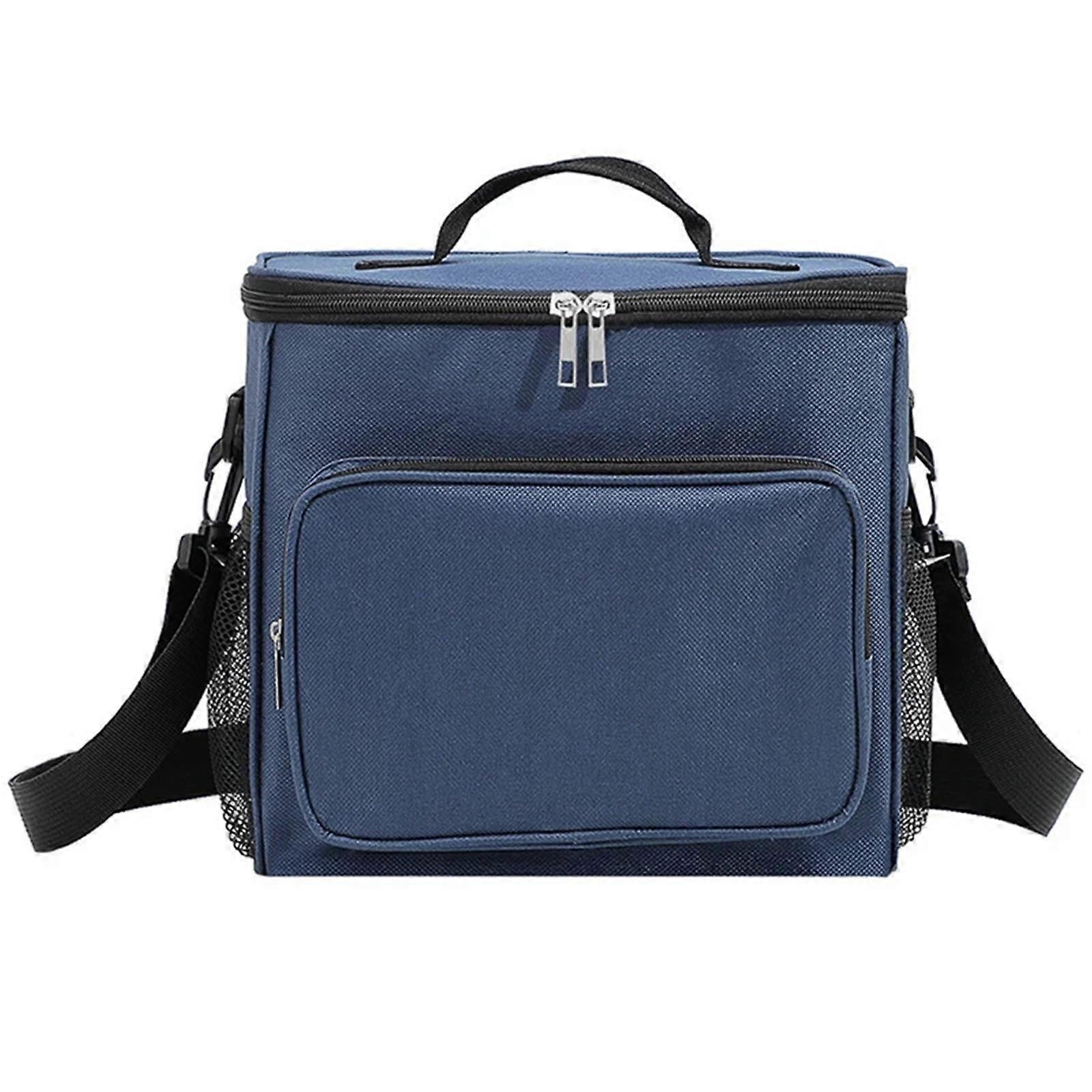 waterproof cooler bag for the office, lunchbox with adjustable shoulder strap, insulated bag, picnic bag blue