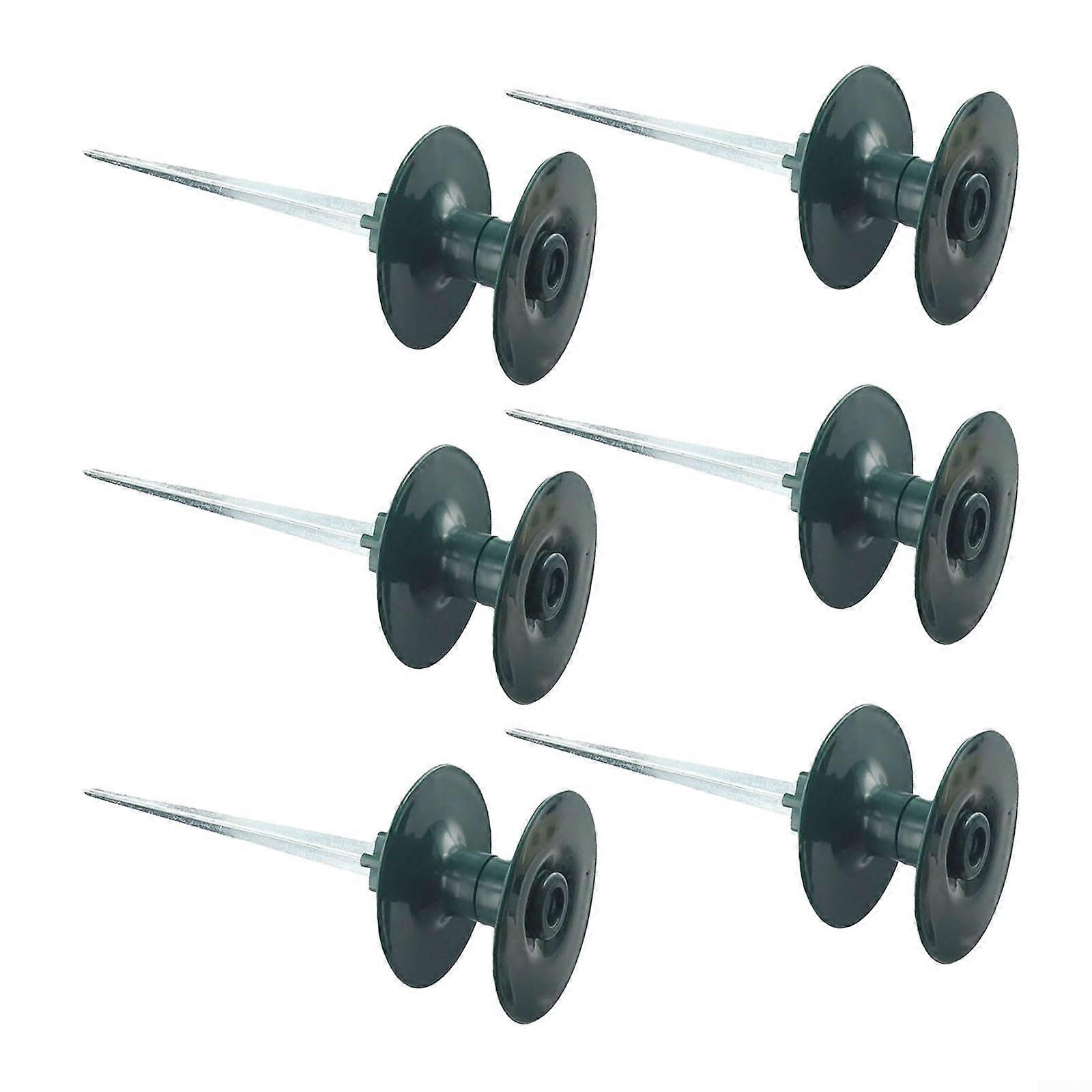 Lawn watering equipment, hose guide, smooth resin wheel with zinc spike, durable garden hose accessories, easy installation, plant (6 pieces)