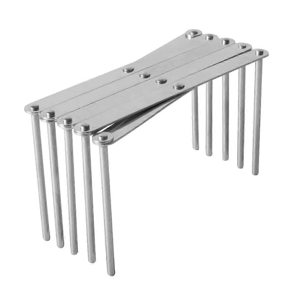 Stainless Steel Pot Lid Rack Home Use Tableware Storage Foldable Design 5.11X2.83X2.24 Inch 1Pcs