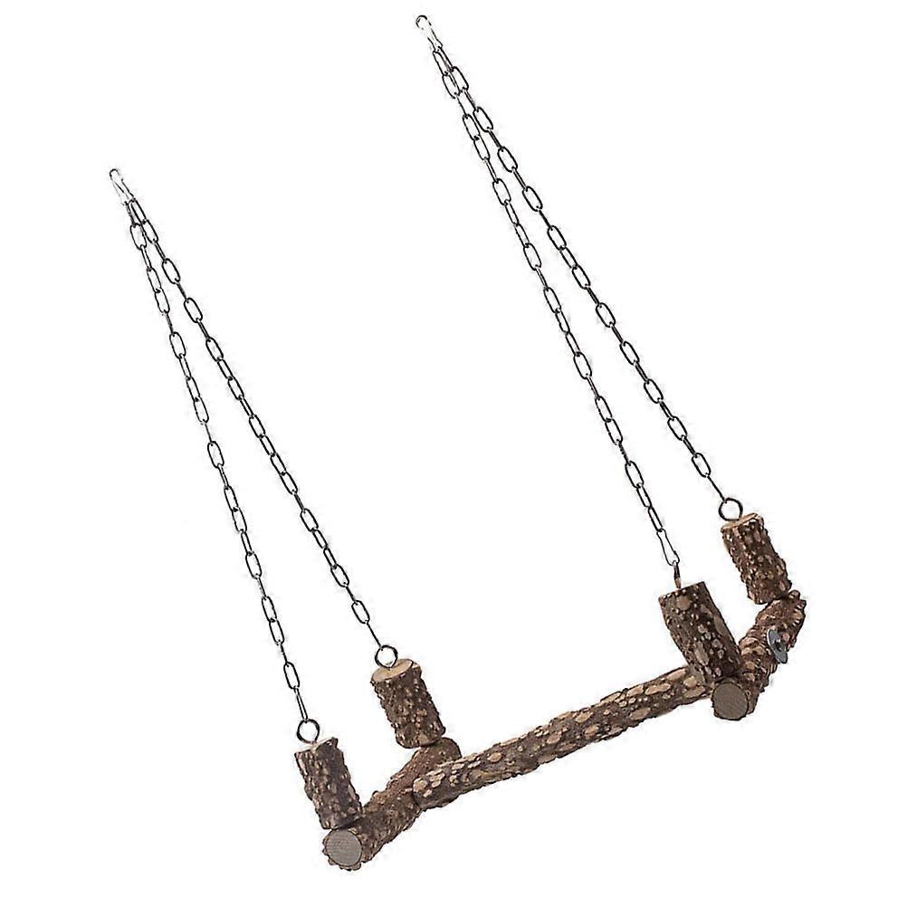 Parrot Standing Rack for Pet Made of Stainless Steel Brown Easy to Install Wonderful Bird Toy 1pc