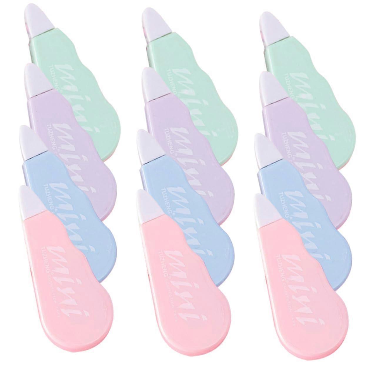 Correction Tape 12-Pack Mini White-Out Tape Set - Mini Tape Rollers, Resin Core, Stationery for Students