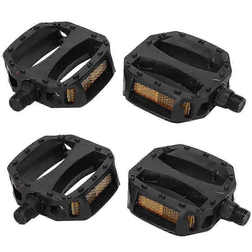 Non-Slip Bike Pedal Footrests for Children - 2 Pairs with Bearings & Warning Reflectors - American Standard Accessory