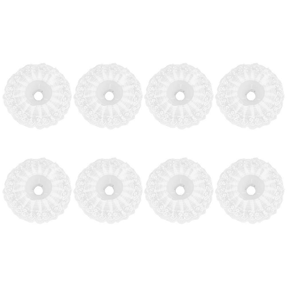 8pcs Lace Bouquet Collar for DIY Wedding Bouquet with Double Layer Lace Collar