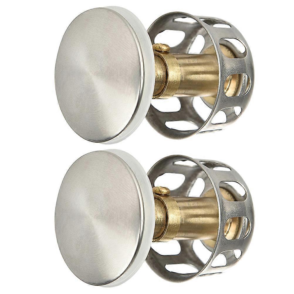 2pcs Sink Drain Plug, Wash Basin Hair Catcher Stopper for Kitchen & Bathroom, Easy Clean & Store, Prevents Clogs & Leaks