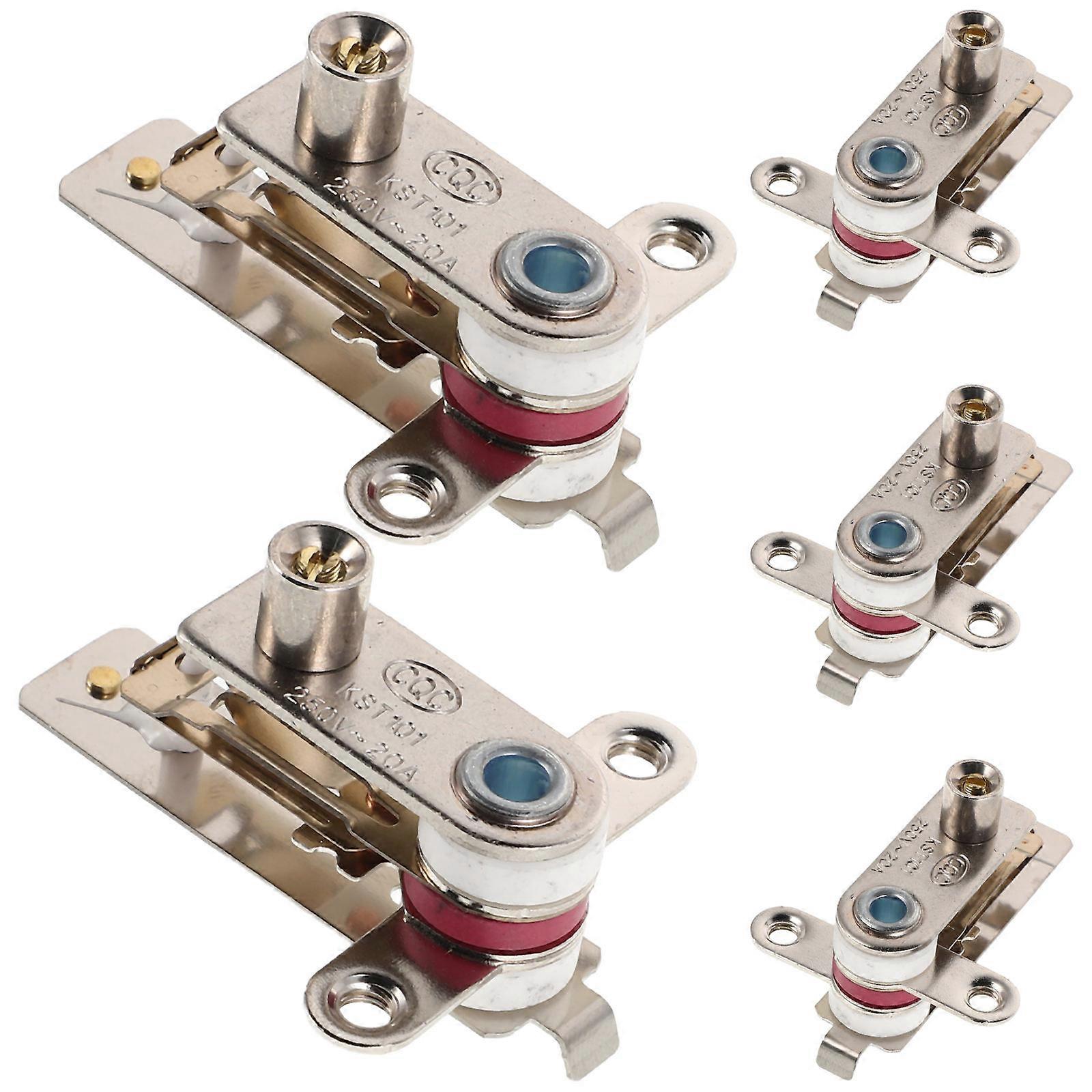 Universell tryckbrytare för elektriska spisar Vit legering hantverk 5st