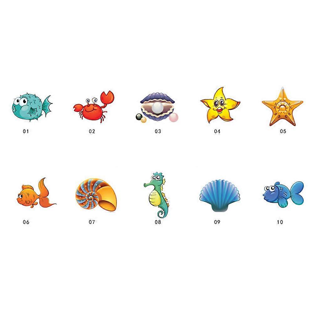 Cartoon Sea Style Bath Stickers For Kids With Anti-Slip Function In Assorted Color For Bath Time 20Pcs
