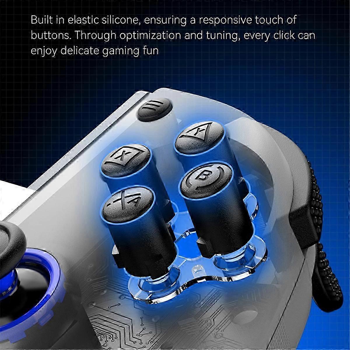 D11 Telescopic Game Controller RGB Phone Gamepad with Turbo/6-Axis Gyro/Vibration for Android IOS PS