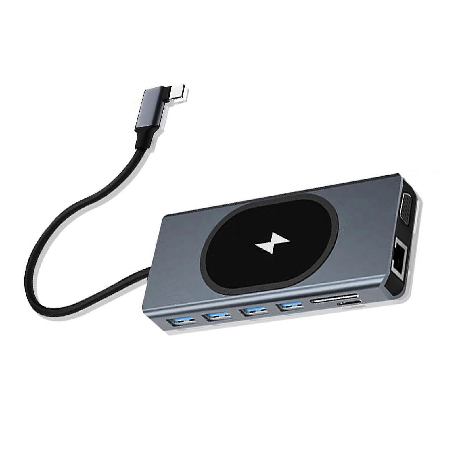 USB C Dock with 2 HDMIcompatible, Ethernet Connection, 100W Charging and Multiple Port for Enhances Productivity Multicolor