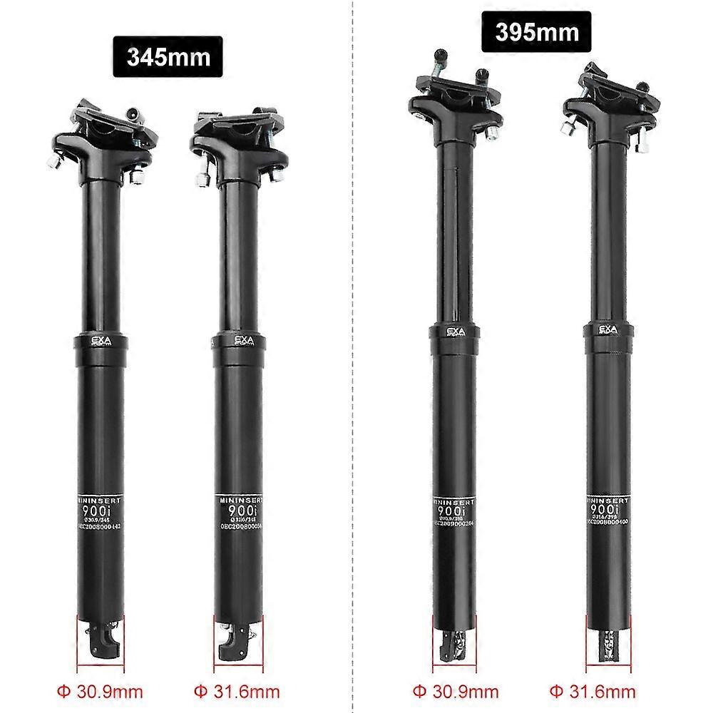 30.9mm/31.6mm Mountain Bike Seatpost with Adjustable Height MTB Cable Controlled Hydraulic Seatpost Remote Internal Inner Cable Routing Bicycle Seat P