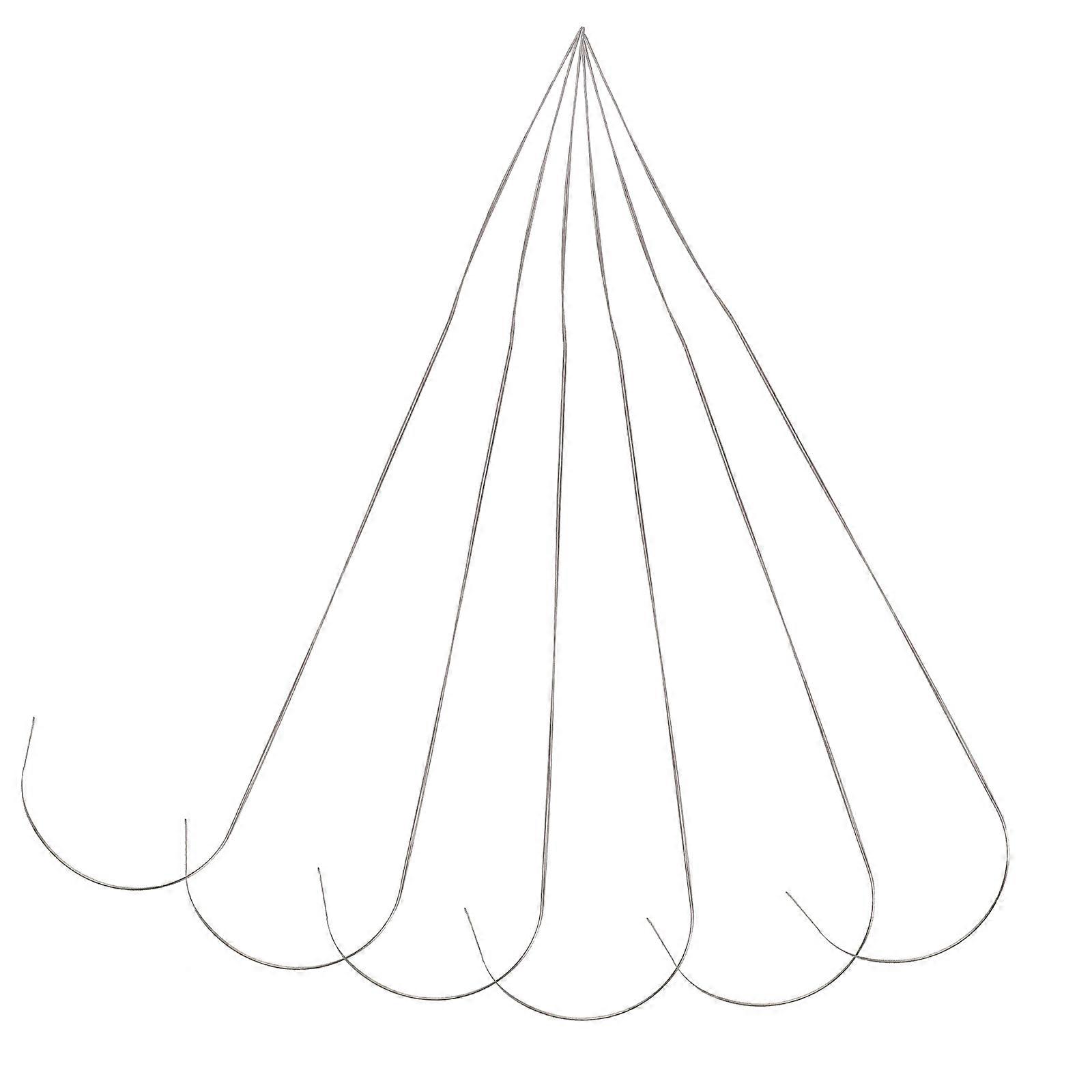 Bead Needles 6Pcs Manual Stainless Steel Tools For Jewelry Making DIY Projects Silver Color Perfect For String Beads