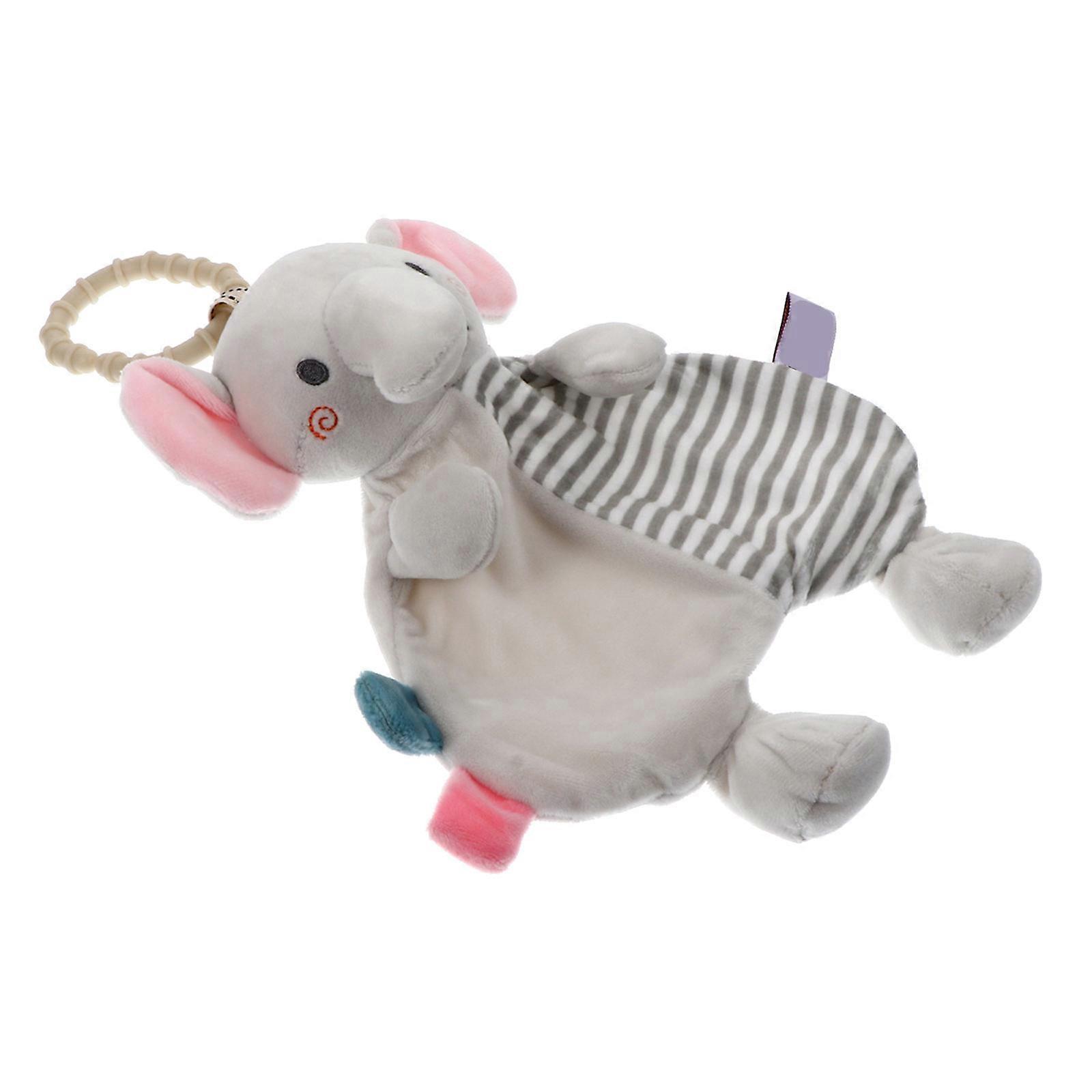 Soother Blanket Baby Toy Cartoon Shape For Nursery Use Tactile Stimulation 1Set Light Grey