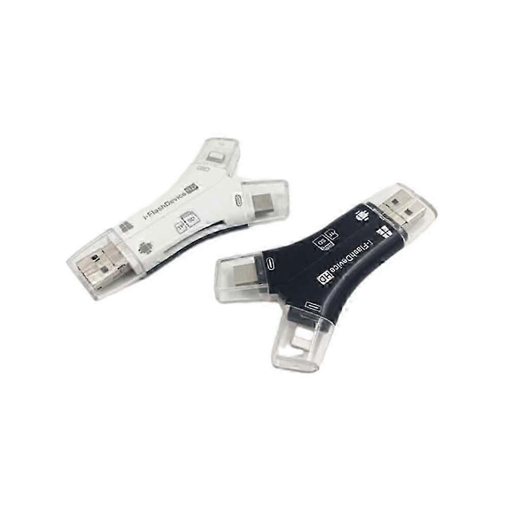 4 in 1 USB SD TF Memory Card Reader Micro Adapter For Phone Android PC