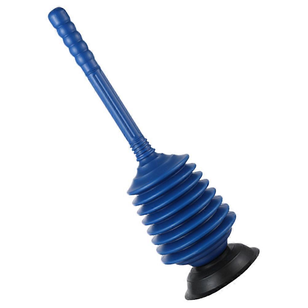 High Pressure Toilet Drain Plunger with Comfortable Handle – Thickened Blue Black Clog Remover for Home Bathroom and Kitchen Drain Unclogging – Easy