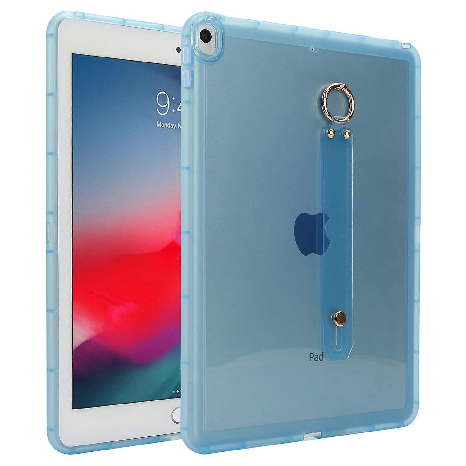 Para iPad Air 10,5 polegadas (2019) Capa à prova de choque TPU para tablet com pulseira azul