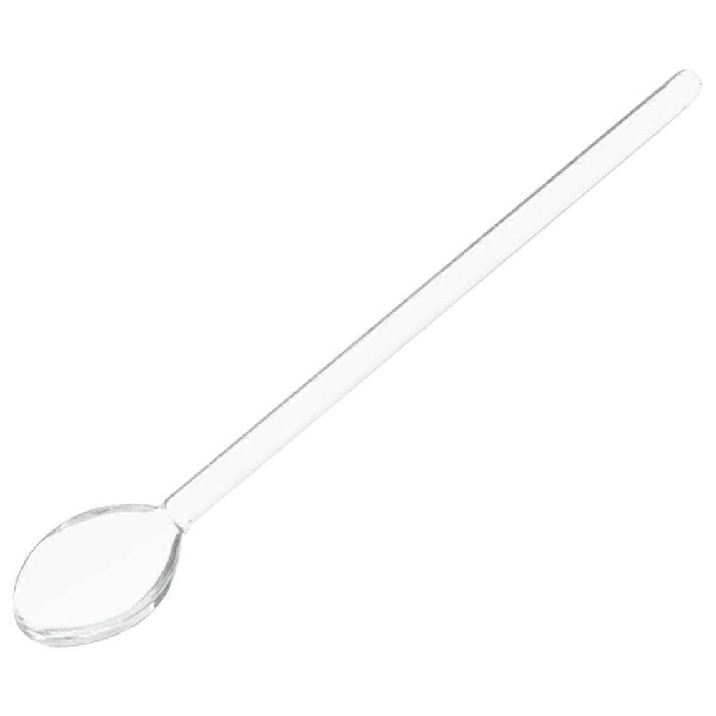 Heat Resistant Clear Glass Mixing Spoon with Ergonomic Handle for Coffee, Milk, Soup, and Dessert Stirring – Reusable and Easy to Clean