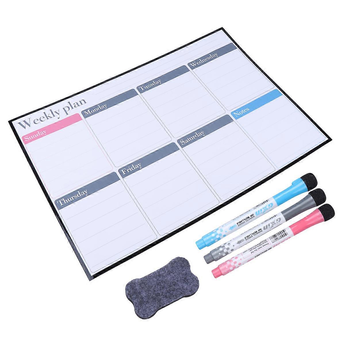 Refrigerator Magnets Message Board Magnetic Whiteboard Home Planning Reminder Board 40x30cm Erasable Surface To-Do List 1 Set