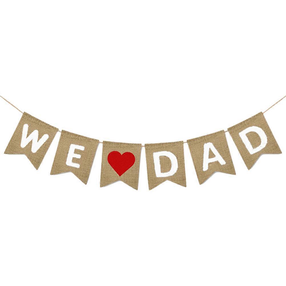 Khaki Linen Swallowtail Flags for Decoration 2m Perfect for Father's Day Party and Photo Props