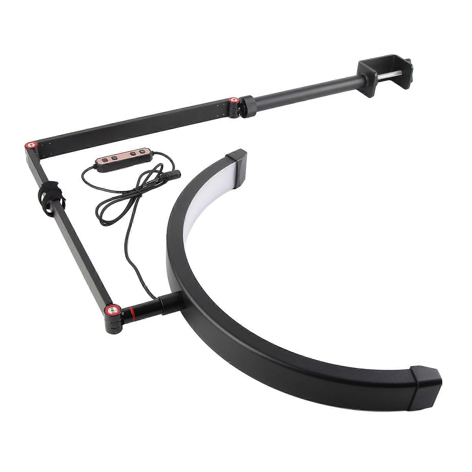 Half Moon Fill Light 360° Rotation Brightness Color Temperature Adjustable LED Fill Lamp 110‑240V EU Plug 