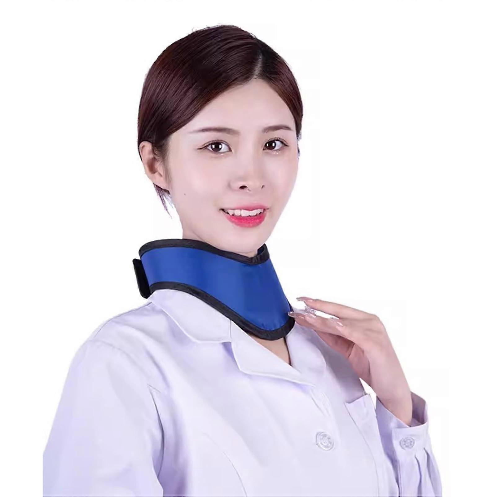 Lead Apron Cover For Thyroid Protective Collar X-Ray 0.35 MmPb Lead Equivalence 23.6 X 4.3 Inch Blue