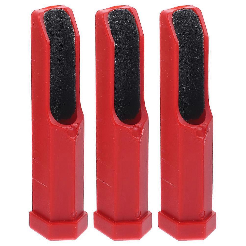 Plastic Cue Tip Burnisher 3Pack Billiard Accessories Red 9X1.5X1.5CM Repairing Device