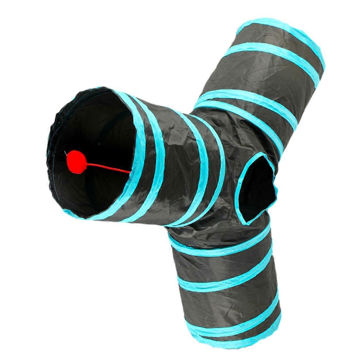 Cat tunnel toy tunnel kitten small plush cat stuff play cats exercise toy indoor tubes pet collapsible cat cat toy wearresistant